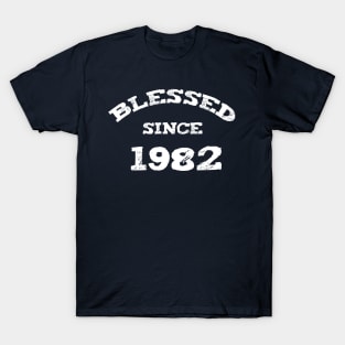 Blessed Since 1982 Cool Blessed Christian Birthday T-Shirt